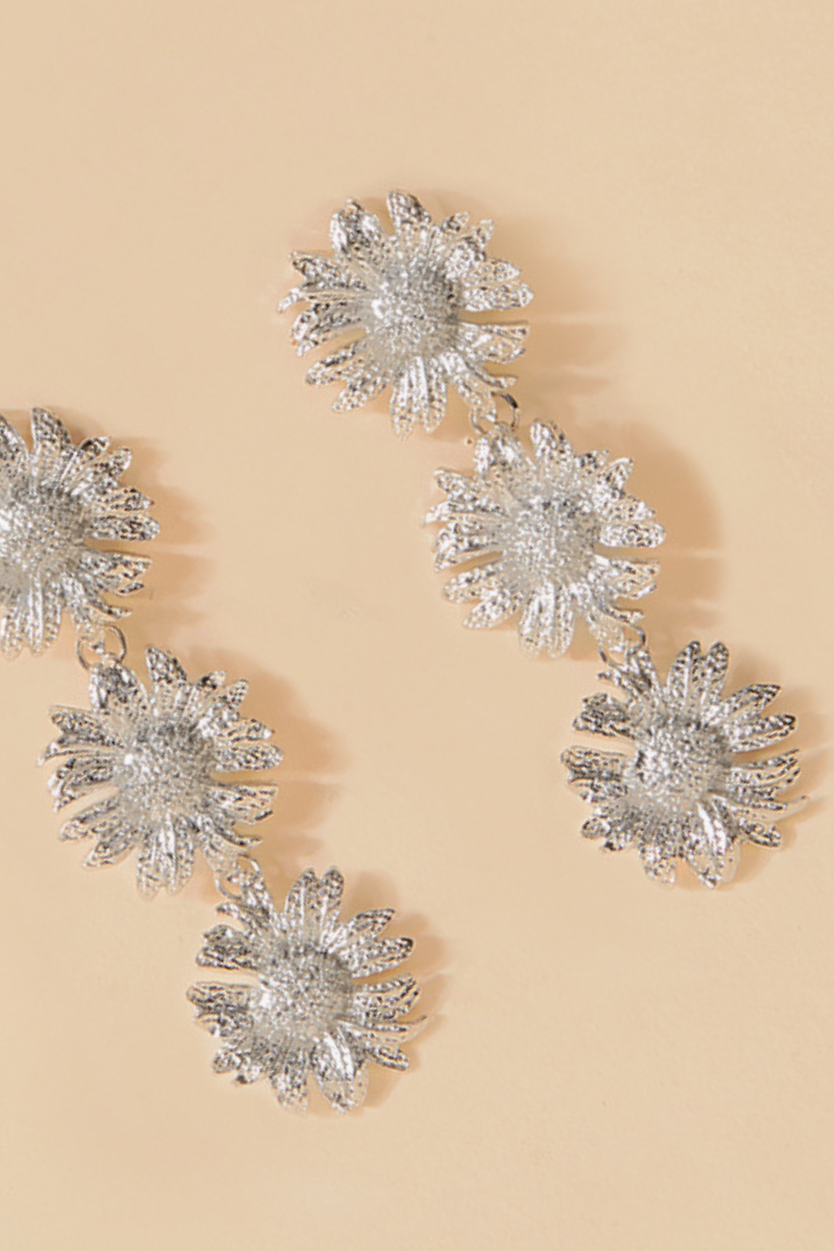 Boucles d'oreilles tournesol en argent · Madame ·