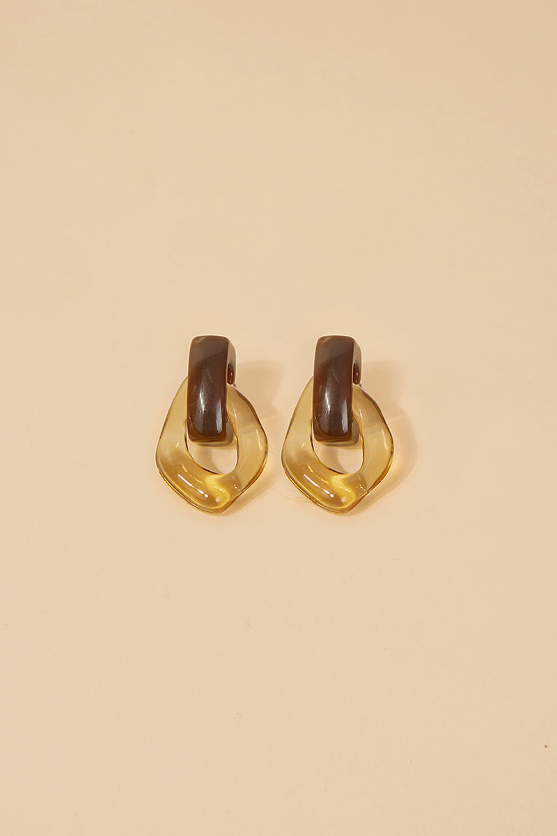 Boucles d'oreilles Glossy Swan Choco · Rêverie ·