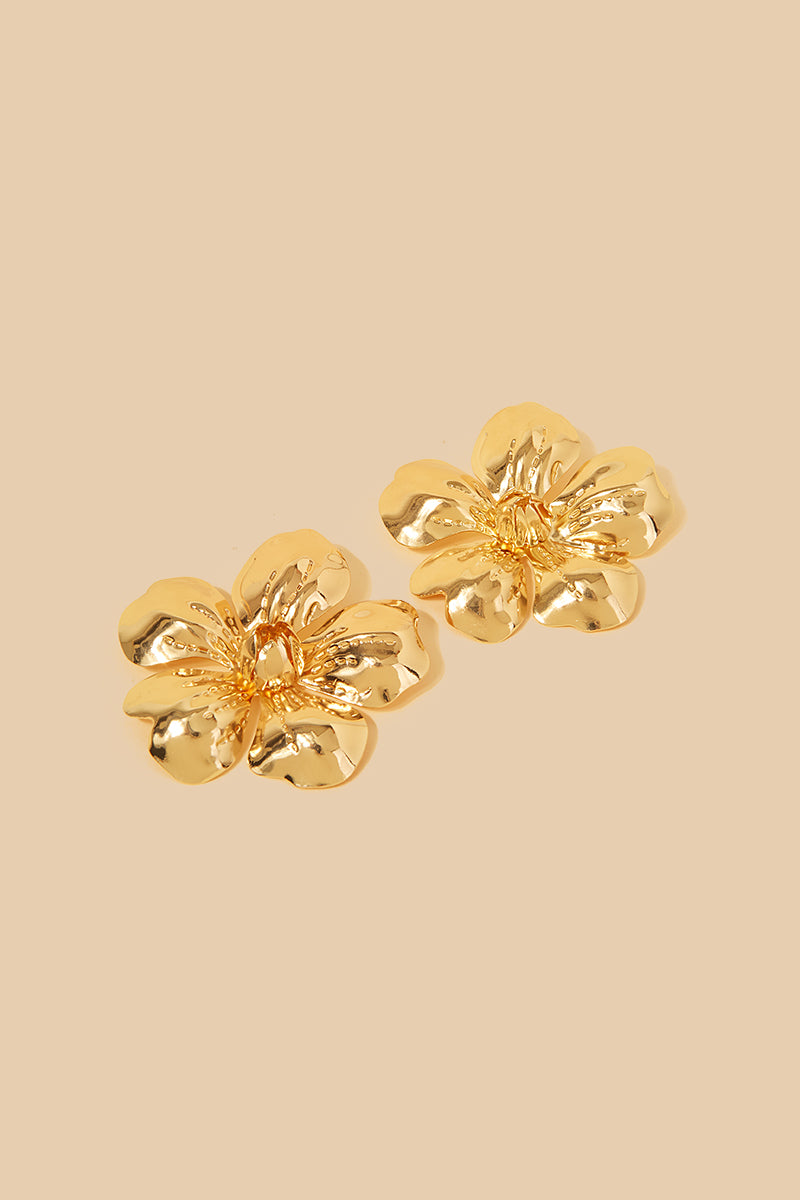 Boucles d'oreilles fleur or · Allegra ·