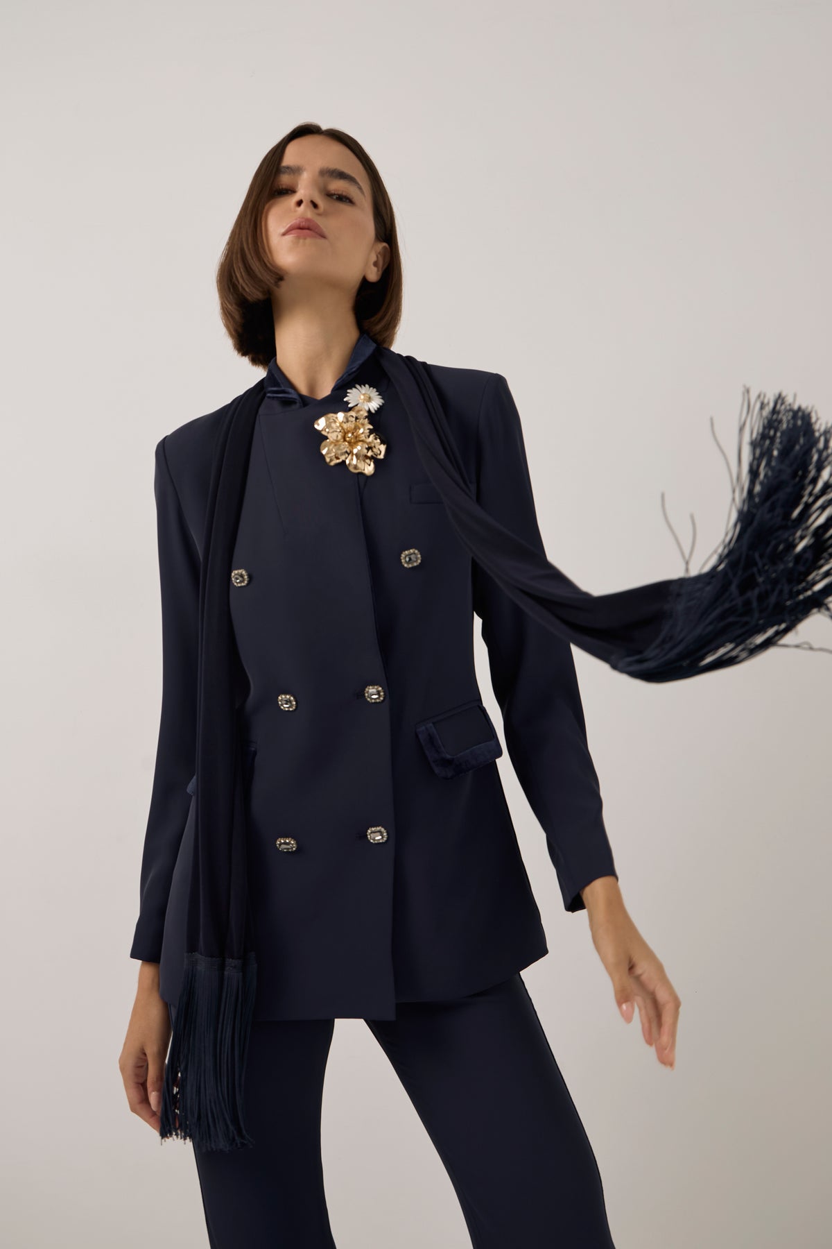 Fular Mina Azul Marino · Le Marais ·