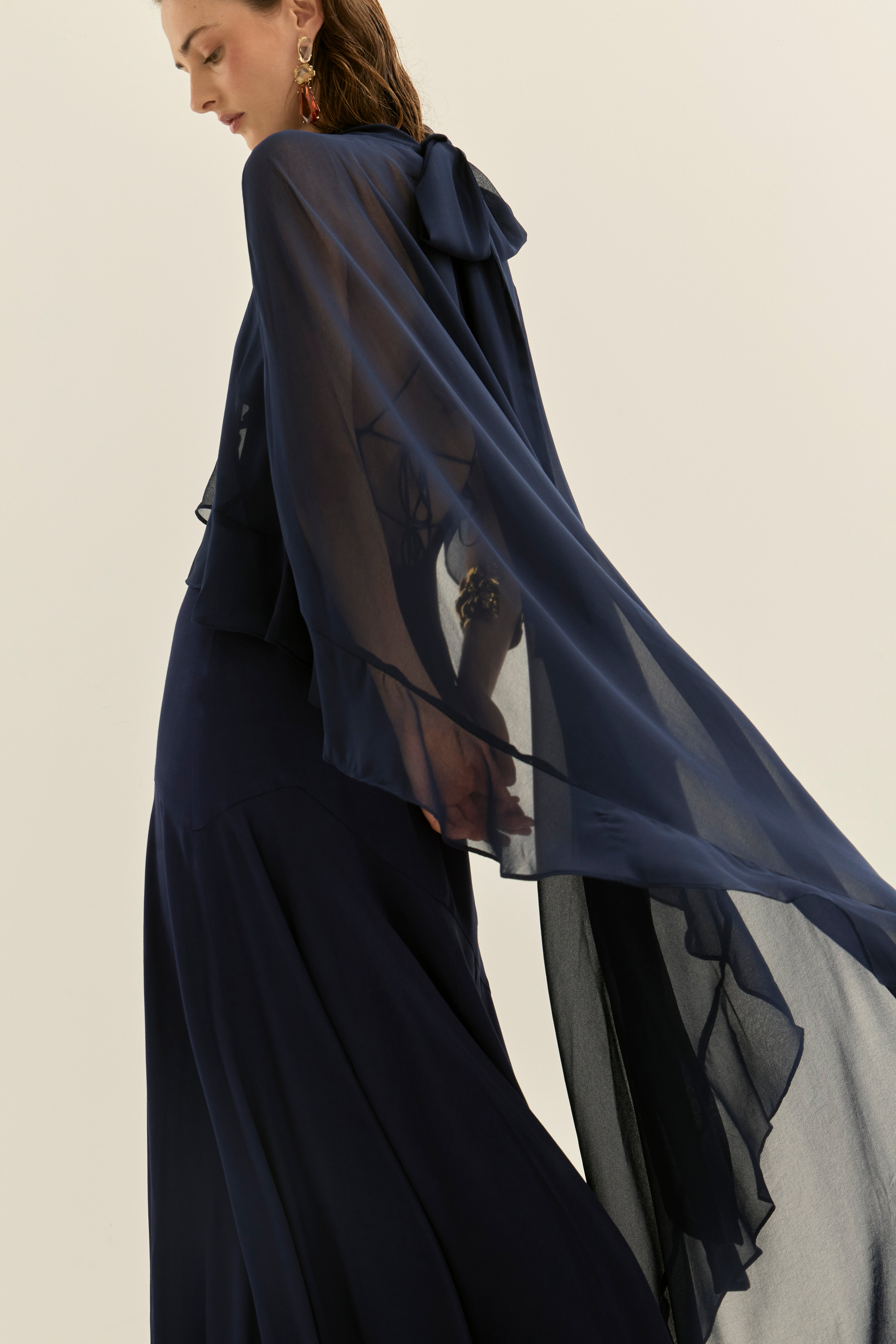 Danielle Navy Cape · Allegra ·