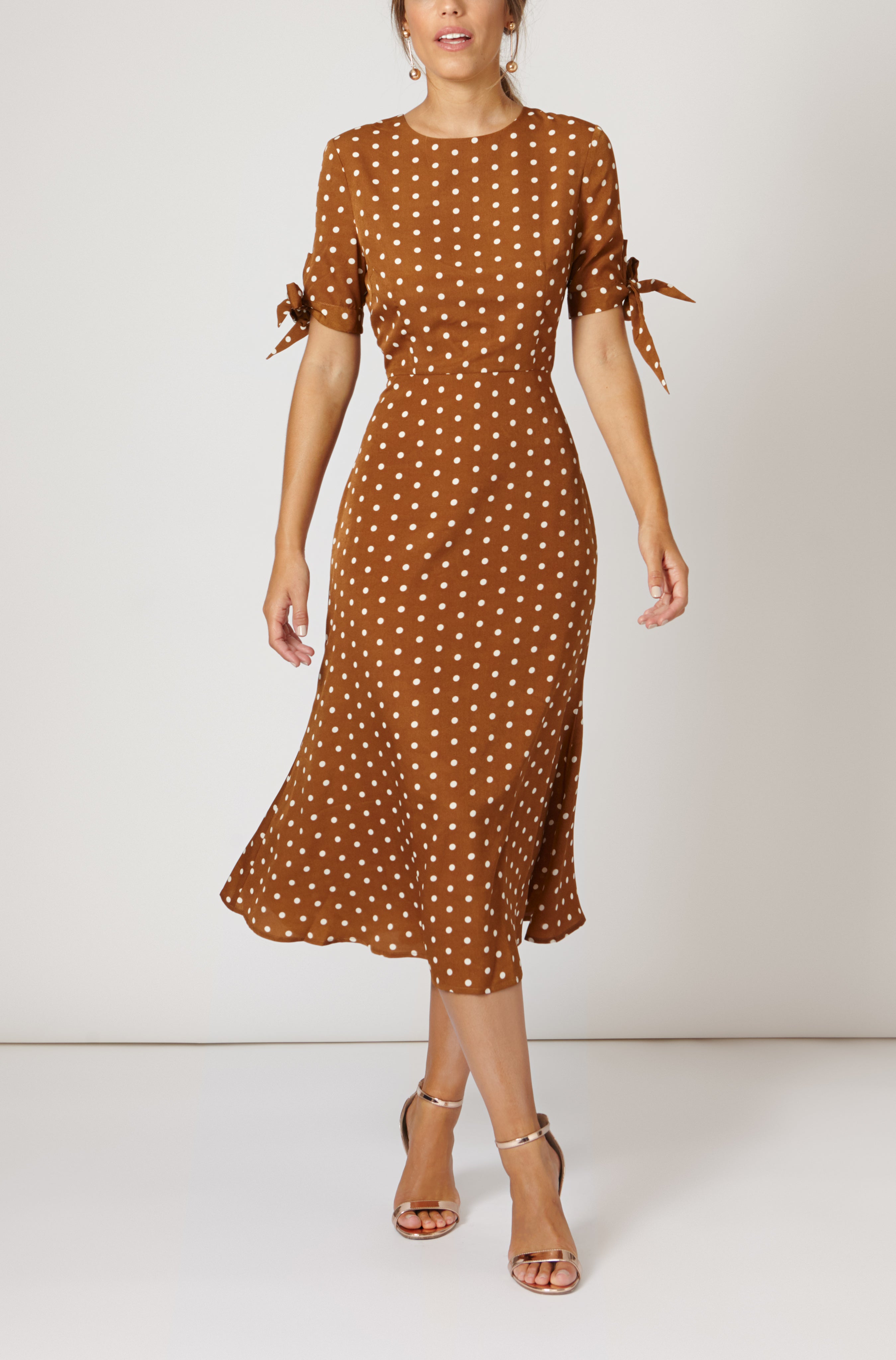 Vestido Laila Lunares Marrón · LAST CHANCE ·