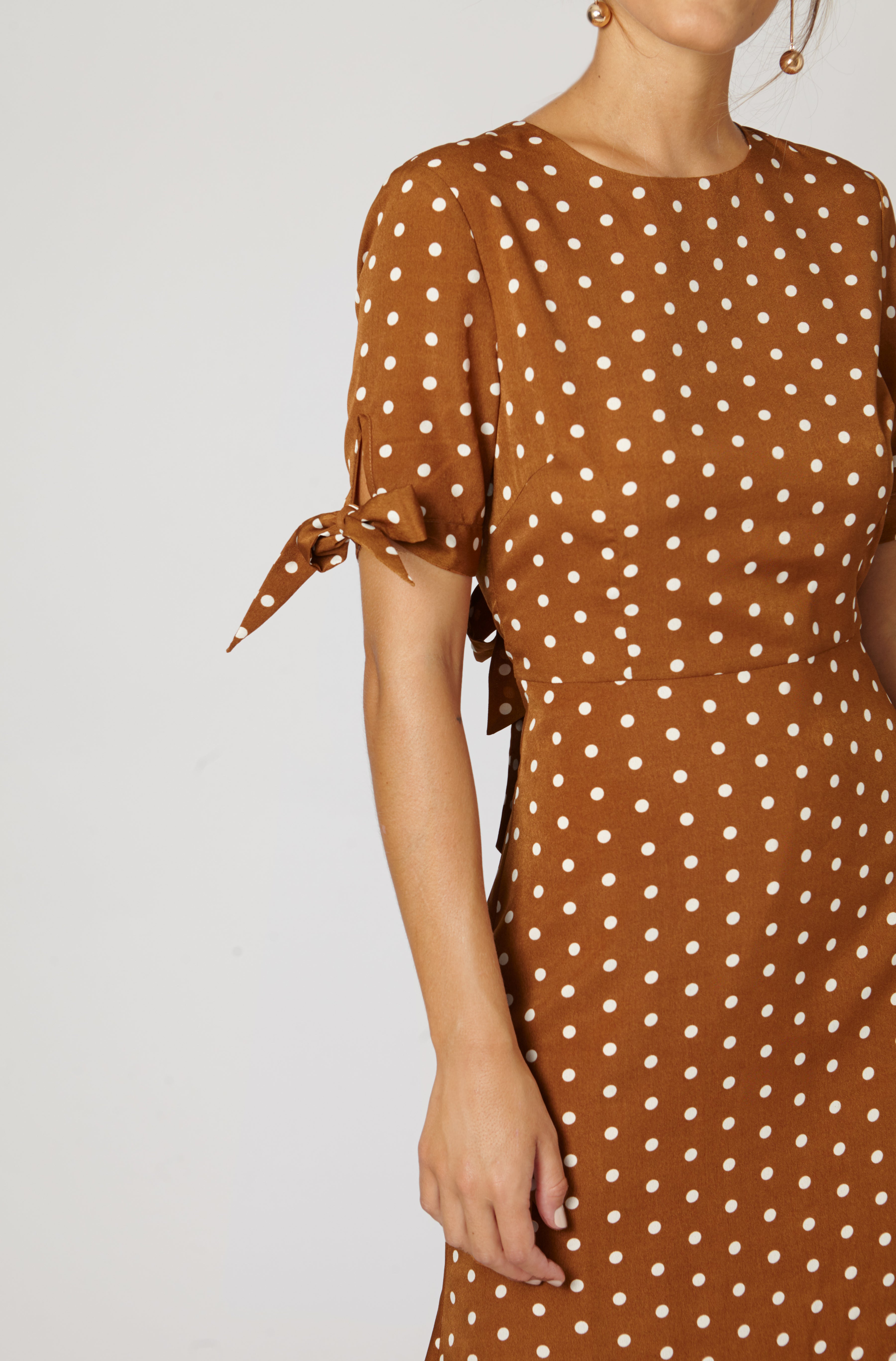 Vestido Laila Lunares Marrón · LAST CHANCE ·