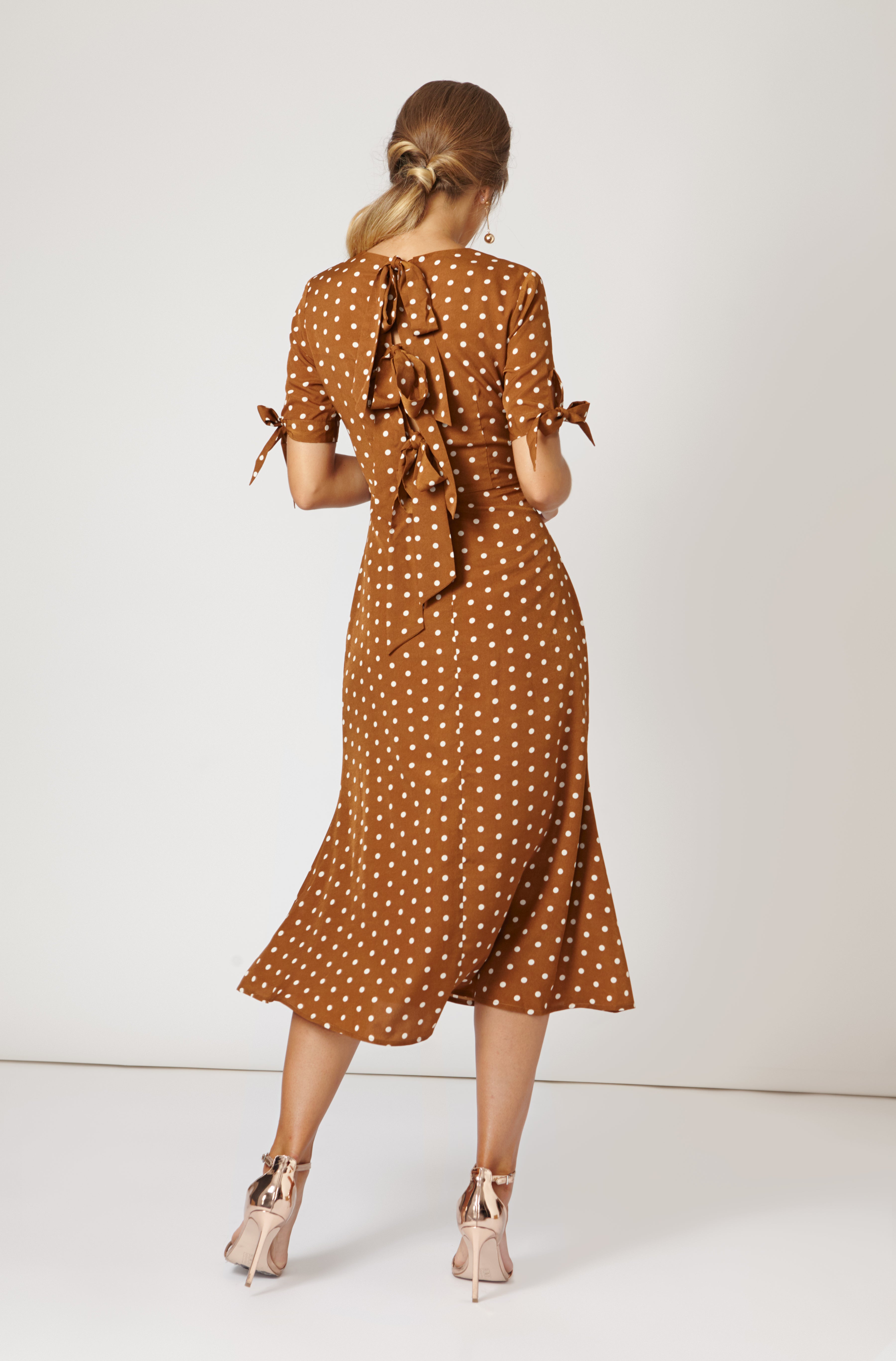 Vestido Laila Lunares Marrón · LAST CHANCE ·