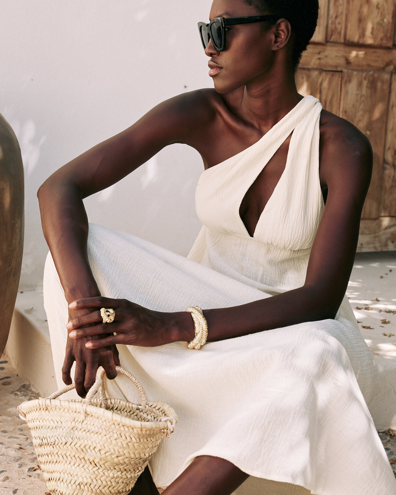 Brazalete Cross Ruched · Playa · - Bruna