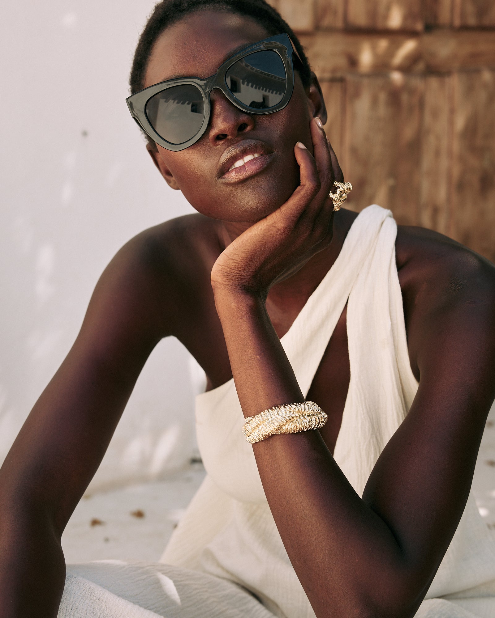 Brazalete Cross Ruched · Playa · - Bruna
