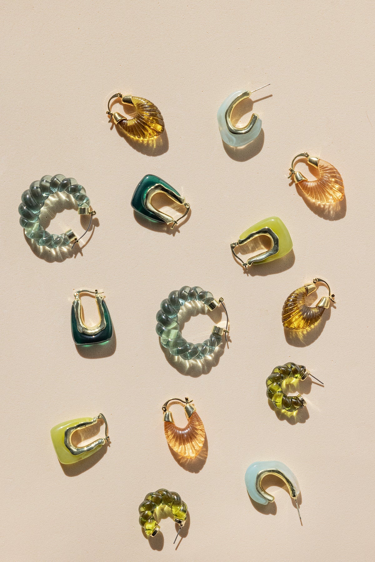 Pendientes Glossy Diana Lime · Wisteria · - Bruna