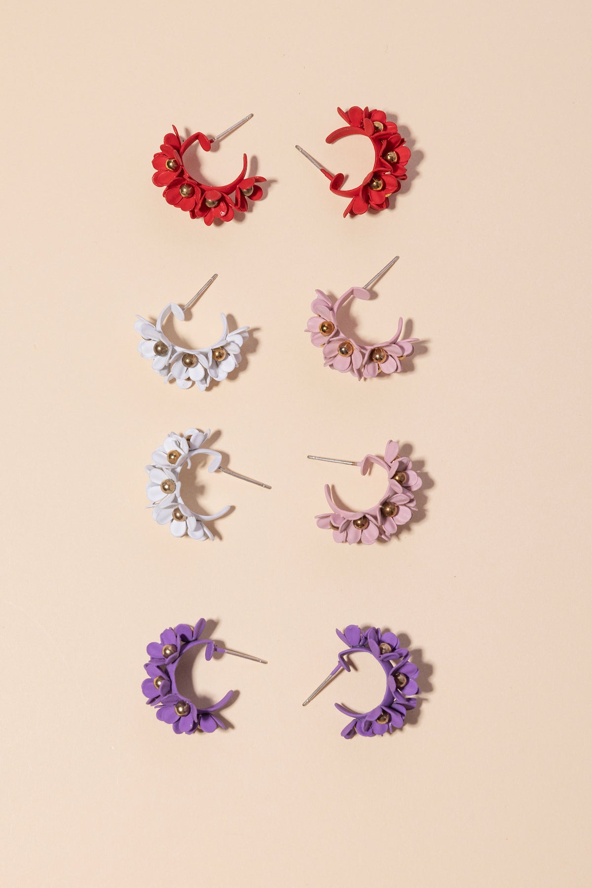 Pendientes Red Daisies · Le Jardin · - Bruna