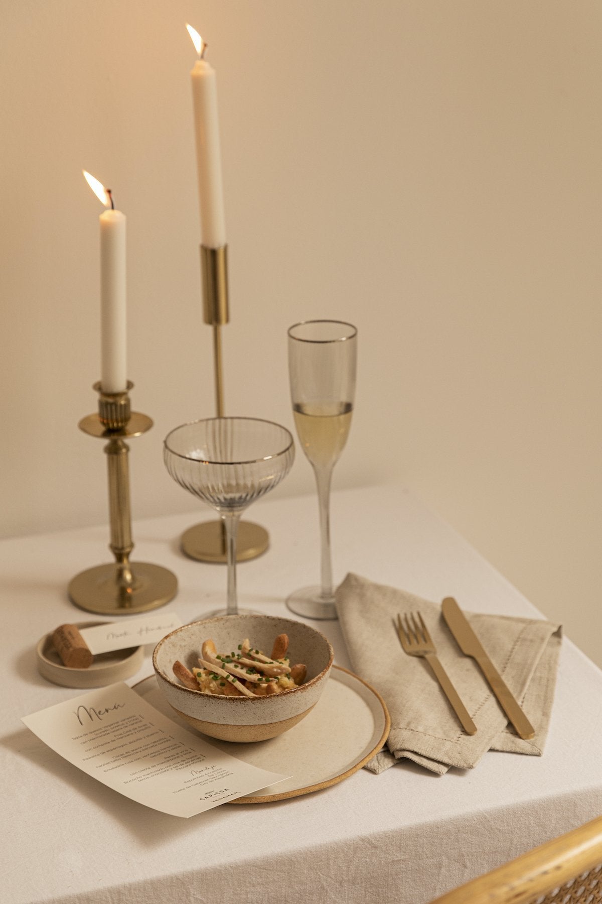 Set de 4 Copas de Vino Gris Plomo con filo plata · Deco · - Bruna