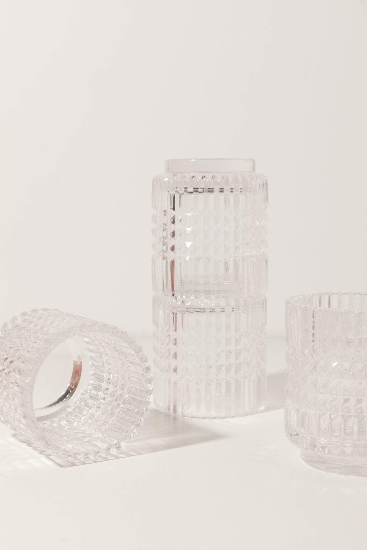 Vaso de Vidrio Tallado Caroline · Deco · - Bruna