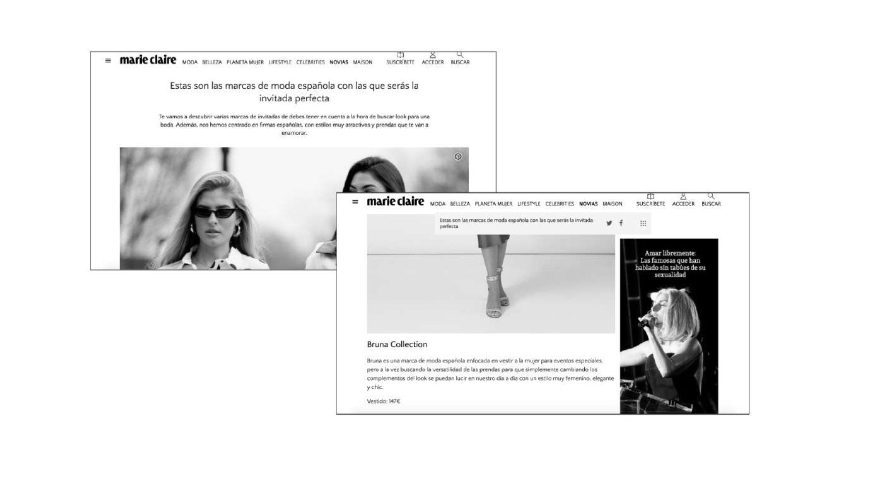 Estas son las marcas de moda española para ser la invitada perfecta - Bruna