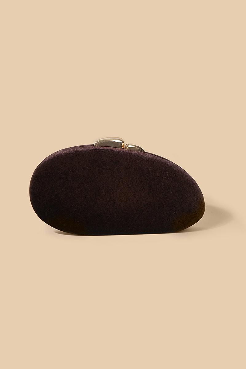 Clutch Velours Marrón · Le Marais ·