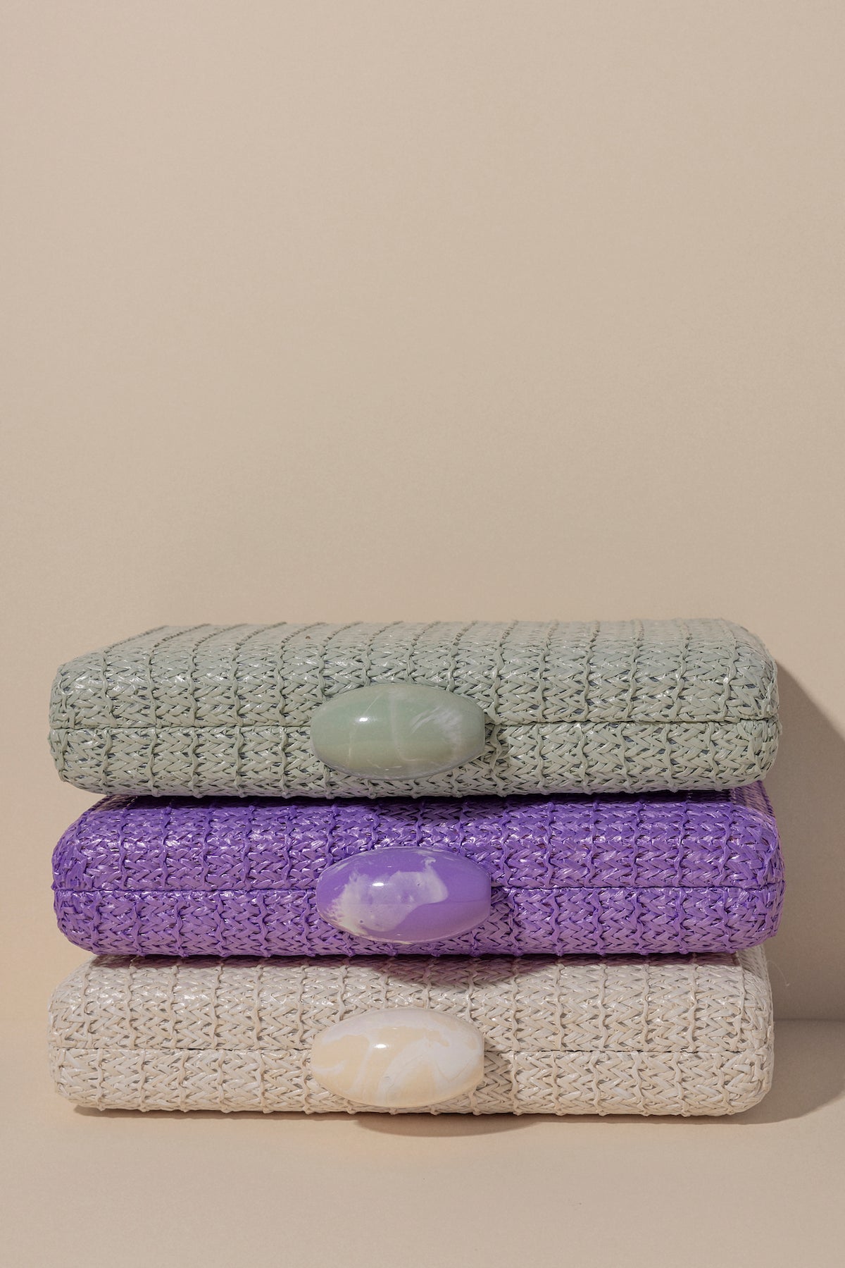 Clutch Rafia Mint · Alegoria · - Bruna