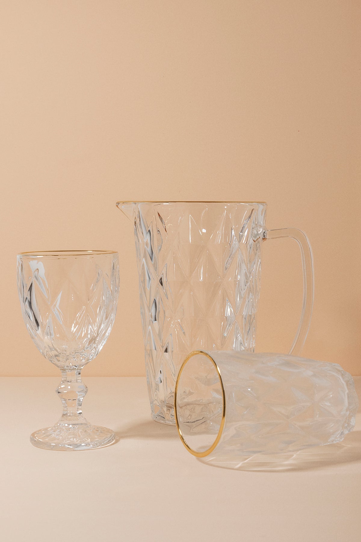 Set de 6 Copas Karina con filo dorado · Deco · - Bruna
