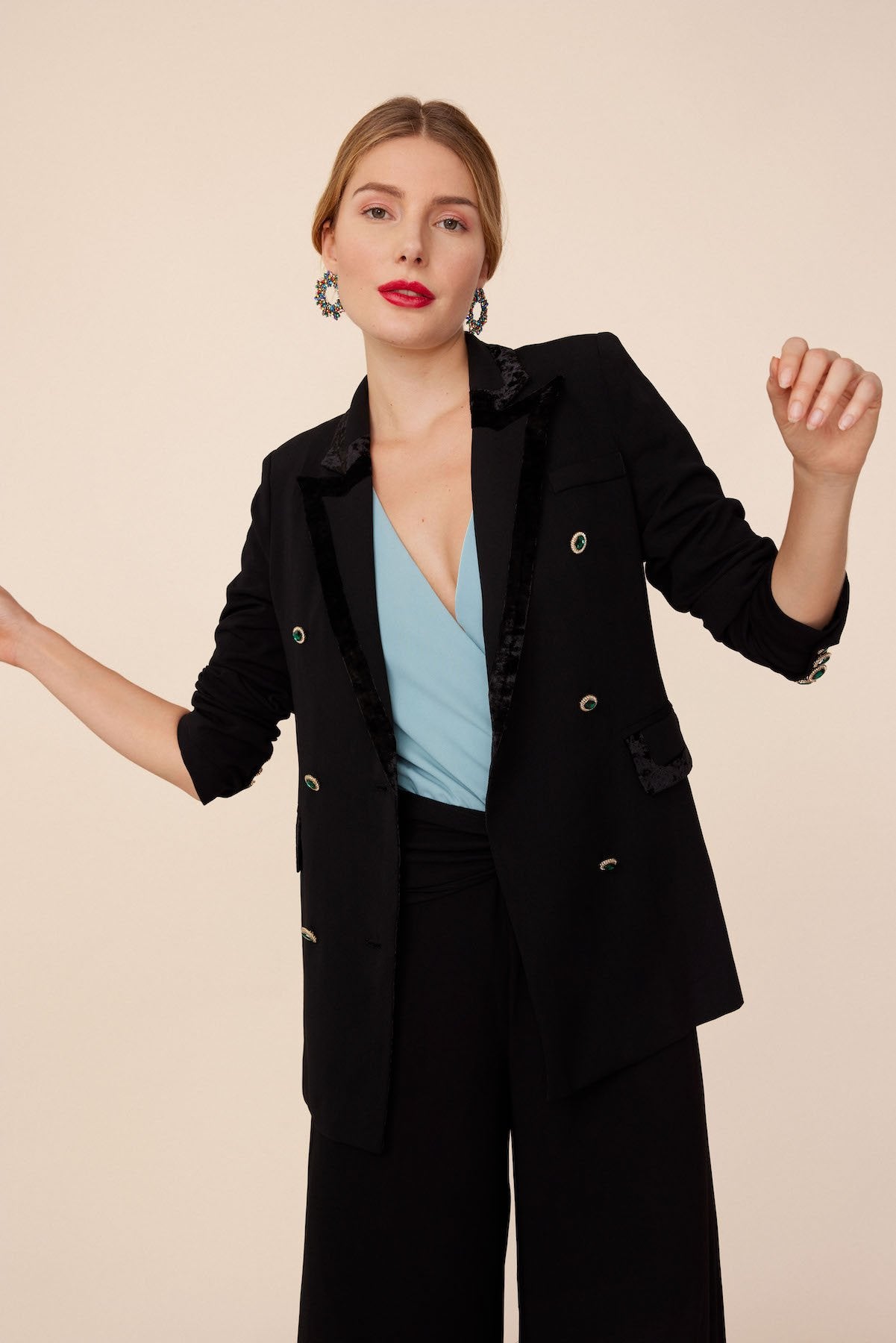 Traje Chaqueta Alfonsine + Pantalon Mai Negro · L´Avenue · - Bruna